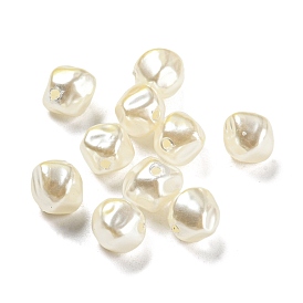 ABS Plastic Imitation Pearl Bead, Polygon