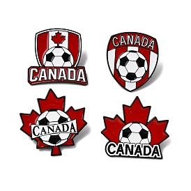 Спортивные канадские футбольные эмалированные значки, булавки для лацканов из сплава для одежды рюкзака, чёрные