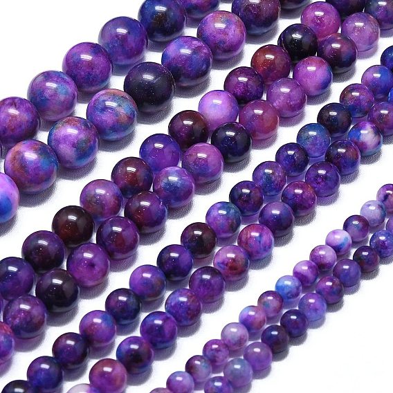 Натуральный Malaysia нефритовые бусы пряди, окрашенная и подогревом, круглые