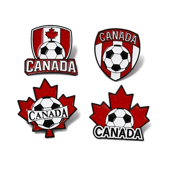 Спортивные канадские футбольные эмалированные значки, булавки для лацканов из сплава для одежды рюкзака, чёрные