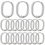 24шт. серьги-кольца Huggie Hoop из нержавеющей стали, 304 игла из нержавеющей стали с 201 кольцом из нержавеющей стали, овальные