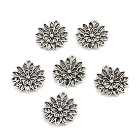 Tibetischer stil Aluminium Anhänger & Charms, Blume
