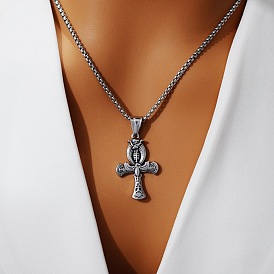 Крест анкх с глазом ра 304 ожерелья из нержавеющей стали для мужчин