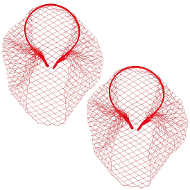 2шт полиэстеровая сетка вуаль резинки для волос, аксессуары для волос для женщин и девушек