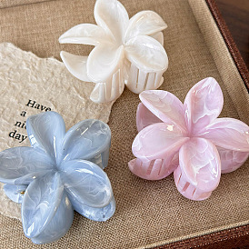 Elegant Flower Acrylic Claw Hair Clips for Women