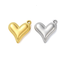 304 Stainless Steel Pendants, Heart Charm