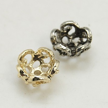  Крышки для бусин тибетского стиля, без свинца и без никеля , 9x5 мм, отверстие : 1 мм