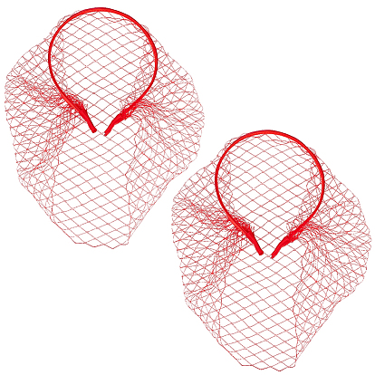 2шт полиэстеровая сетка вуаль резинки для волос, аксессуары для волос для женщин и девушек