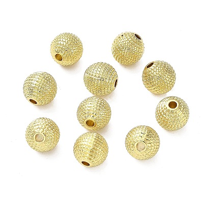 Crémaillère perles en alliage placage, plaqué longue durée, sans plomb et sans cadmium, , ronde