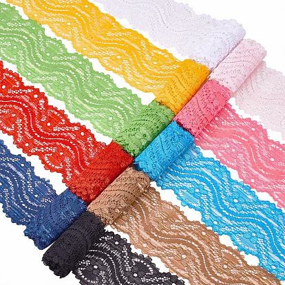 Ajuste de encaje elástico, cinta de encaje para coser la decoración
