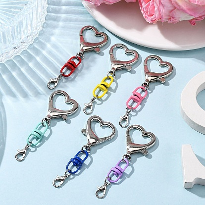 Литые украшения подвесные, сердце, Сплав с застежками когтя омара