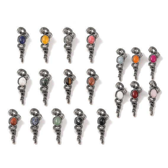 Драгоценный камень подвески, со сплавочной фурнитурой, античное серебро