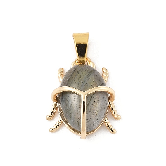 Природных драгоценных камней подвески, латунные амулеты желудь/беттл, золотые