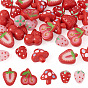 30Pcs 5 Styles Opaque Acrylic Beads, Mixed Shapes
