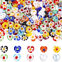 180pcs perles de verre millefiori faites à la main, cœur