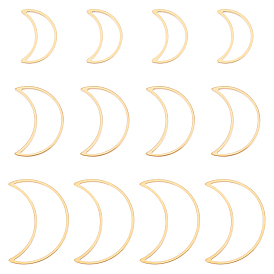 36 шт. 3 стили 201 соединительные кольца из нержавеющей стали, разъем полумесяца