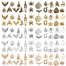 5 сумки 5 цвета стили тибетский стиль сплав подвески на тему Хэллоуина, тыква/череп/летучая мышь