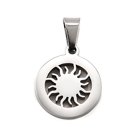 Плоские круглые с подвесками солнце 304 из нержавеющей стали, анти-тускнение