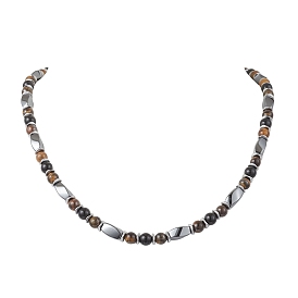 Ожерелья из круглых бусин из натуральных драгоценных камней и синтетического немагнитного гематита