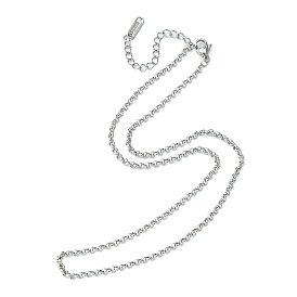 304 Stainless Steel Rolo Chain Necklace for Men Women