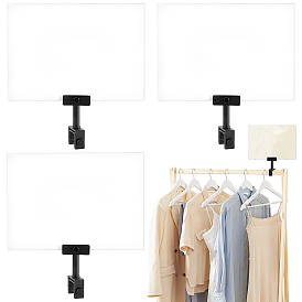 Rectangle Blank Acrylic Price Tags, with Holder Clips