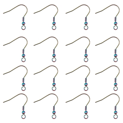 201 Stainless Steel Earring Hooks, Ear Wire, with Loop