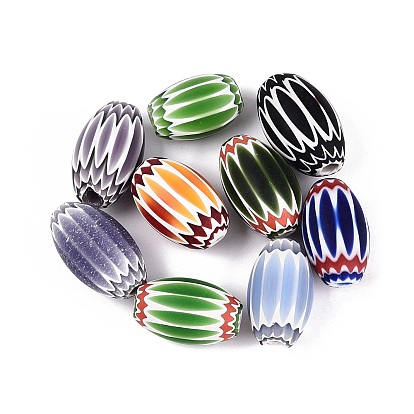 Handgefertigte Millefiori-Glasperlen, Chevron-Perlen