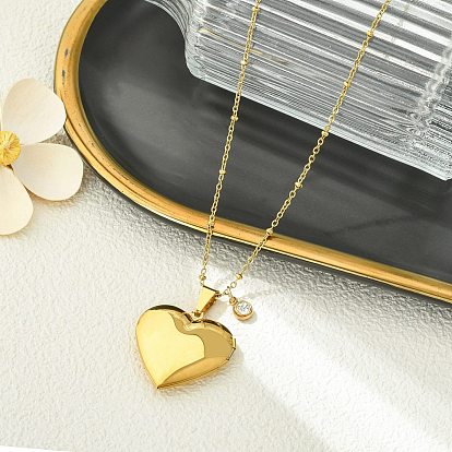 304 Подвеска в виде сердца из нержавеющей стали, цепочка-спутник для женщин