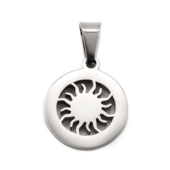 Плоские круглые с подвесками солнце 304 из нержавеющей стали, анти-тускнение