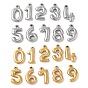 10 шт 10 стили 304 подвески из нержавеющей стали, число 0~9
