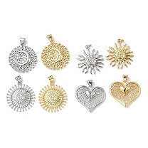 Brass Pendants, Real 18K Gold Plated/Platinum