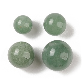 Natural Green Aventurine No Hole Sphere Beads, Round