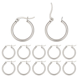40 шт. 304 серьги-кольца из нержавеющей стали для женщин, кольцо
