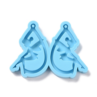 Moules de statue en silicone pour pendentif de fée, bricolage, moules de résine, pour la résine UV, fabrication de bijoux en résine époxy