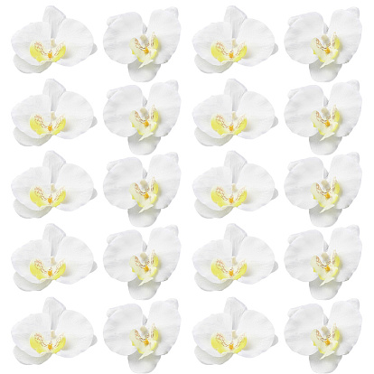 Ткань имитация фаленопсиса амабилиса, искусственные цветочные головки, принадлежности для фестивалей и вечеринок
