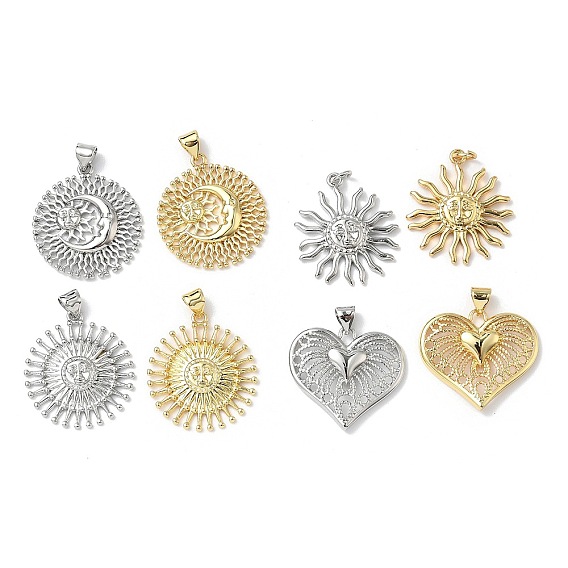 Латунные подвески, настоящий 18k позолоченный/платиновый