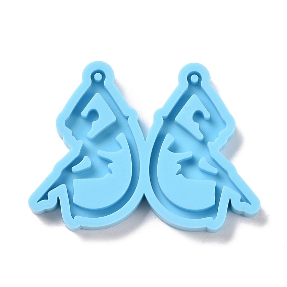 Moules de statue en silicone pour pendentif de fée, bricolage, moules de résine, pour la résine UV, fabrication de bijoux en résine époxy