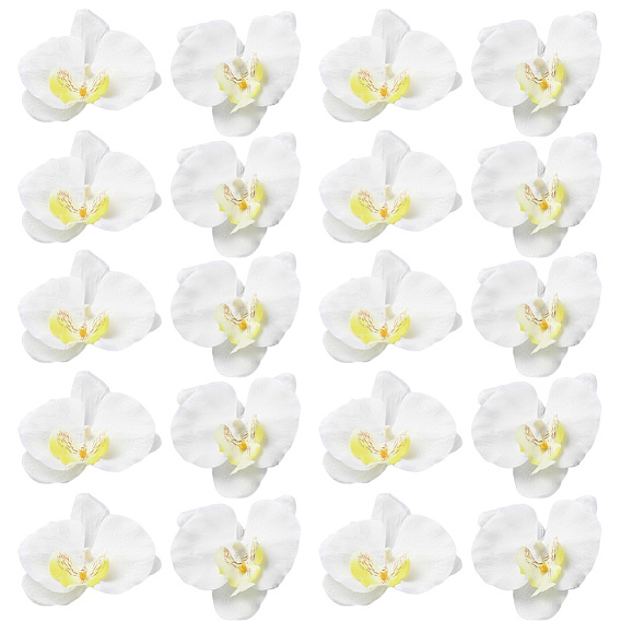 Ткань имитация фаленопсиса амабилиса, искусственные цветочные головки, принадлежности для фестивалей и вечеринок