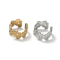 304 Stainless Steel Cuff Open Ring Setting, with Loop, Butterfly, Ion Plating(IP)