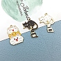 Подвески из эмали и сплава, золотые, кошачье очарование