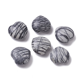 Natural NetStone, Heart Love Stone, Pocket Palm Stone for Reiki Balancing