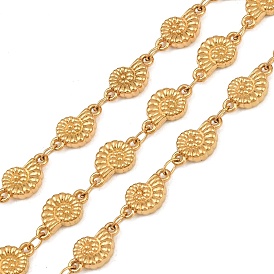 5M 304 Stainless Steel Conch Link Chains, Soldered, with Spool, Ion Plating(IP), Long-Lasting Plated