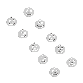 Unicraftale 304 Stainless Steel Charms, Halloween, Pumpkin Jack-O'-Lantern Jack-o-Lantern