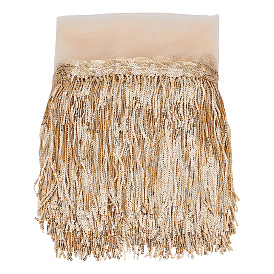 Лента из полиэстера с бахромой и кисточками из ПВХ с блестками/пайетками, обрезка кисточки, для аксессуаров для штор