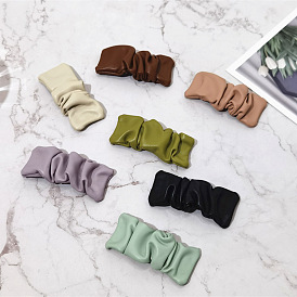 Simple and Sweet PU Leather Hair Clip for Women - Elegant and Charming