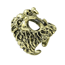 Lion Alloy Open Cuff Rings, Lead Free & Cadmium Free