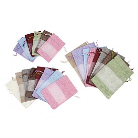 Пакеты для упаковки в хлопок, шнурок сумки, с лентами из органзы