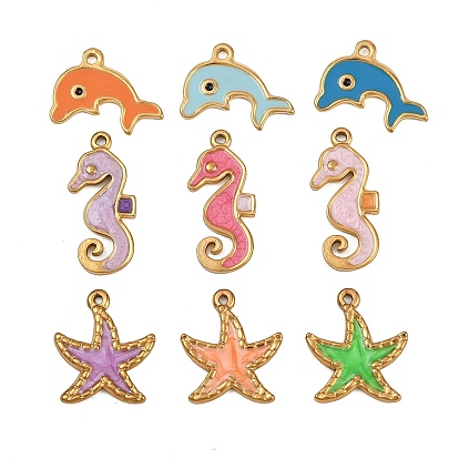 Океан 304 эмалированные подвески из нержавеющей стали, золотые, разноцветные