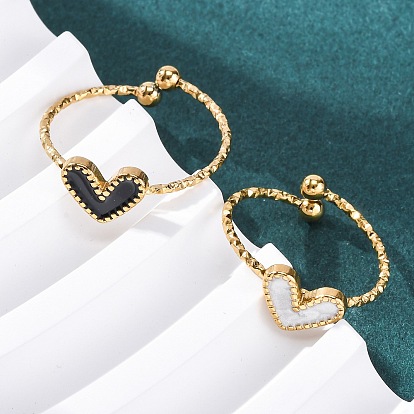 Сердце 304 эмалированные манжеты из нержавеющей стали, золотые