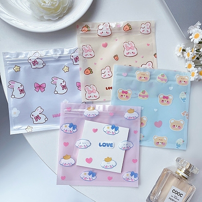 Печатные пакеты с застежкой-молнией для животных, квадратный